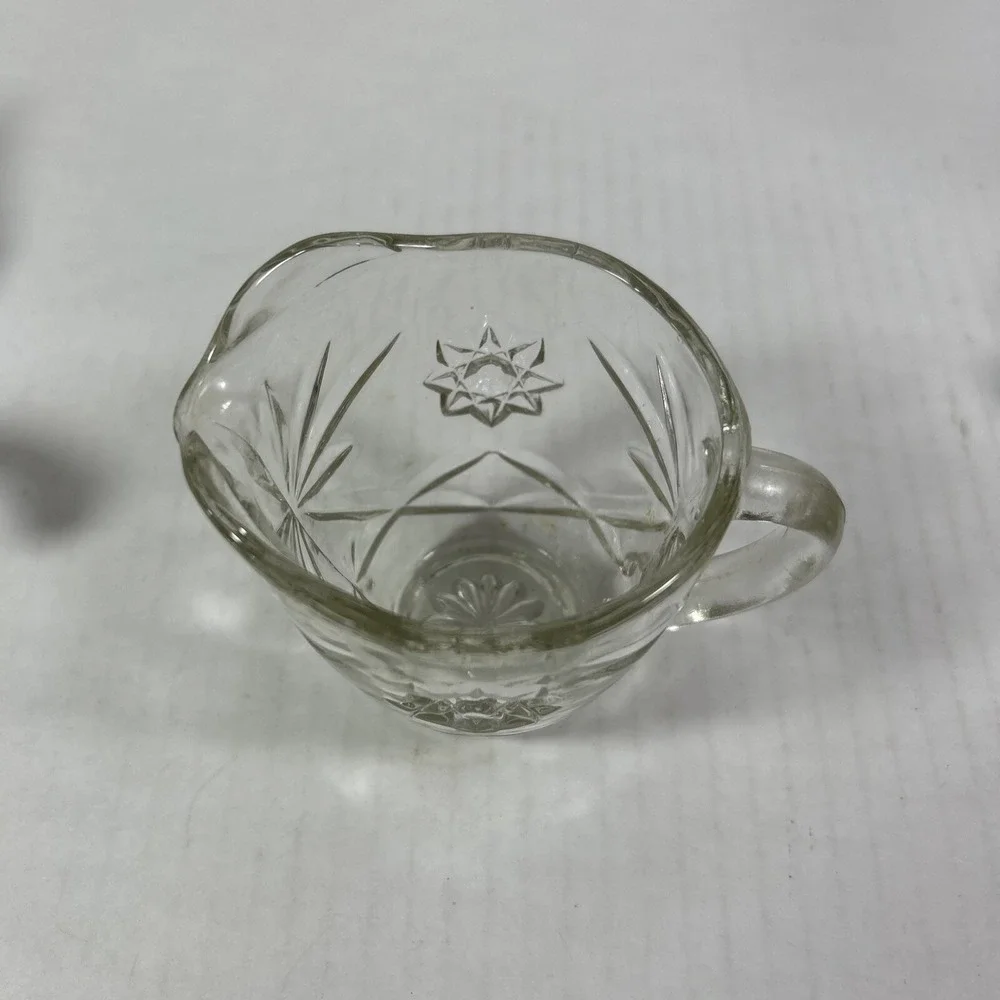 Anchor Hocking Glass Co David‎ Star Clear Creamer